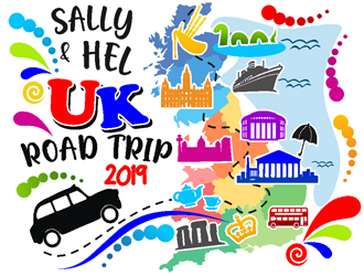 Sally & Hel UK Road Trip 2019 logo design by coco