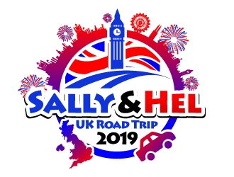 Sally & Hel UK Road Trip 2019 logo design by jaize