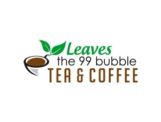 Leaves the 99 bubble tea &amp; coffee logo design by mckris