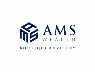 AMS Wealth  logo design by ammad