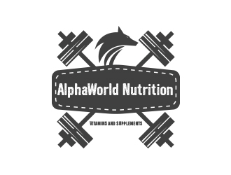 AlphaWorld Nutrition logo design by heba