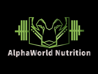 AlphaWorld Nutrition logo design by heba