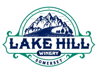 Lake Hill Winery logo design by Ultimatum
