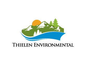 Thielen Environmental  logo design by pencilhand