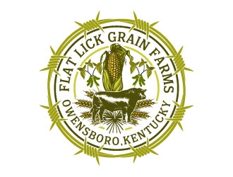 Flat Lick Grain Farms, LLC logo design by AYATA