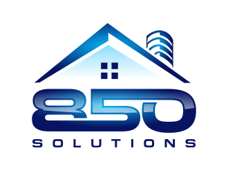 850 SOLUTIONS logo design by AisRafa