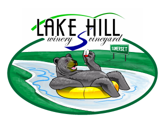 Lake Hill Winery logo design by reight
