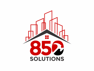 850 SOLUTIONS logo design by mutafailan