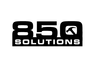850 SOLUTIONS logo design by Marianne