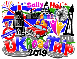 Sally & Hel UK Road Trip 2019 logo design by ingepro