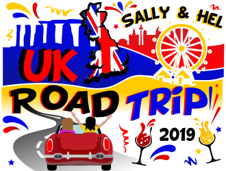 Sally & Hel UK Road Trip 2019 logo design by aldesign
