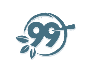 Leaves the 99 bubble tea &amp; coffee logo design by dondeekenz