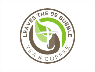 Leaves the 99 bubble tea & coffee logo design by bunda_shaquilla