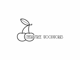 cherrytree woodworks logo design by giphone