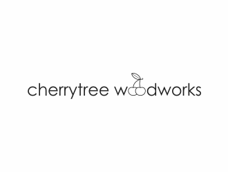 cherrytree woodworks logo design by giphone