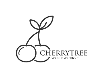 cherrytree woodworks logo design by IrvanB