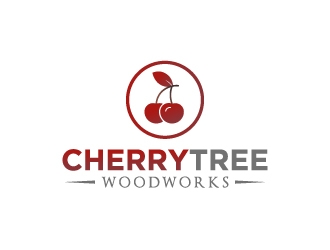 cherrytree woodworks logo design by fillintheblack