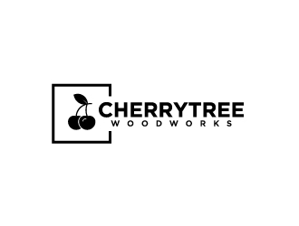 cherrytree woodworks logo design by fillintheblack