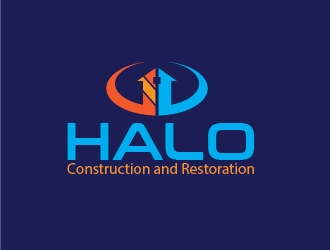 Halo Construction and Restoration logo design by adwebicon