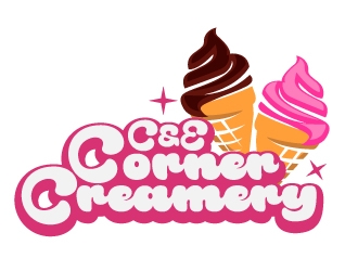 C & E Corner Creamery logo design by ElonStark