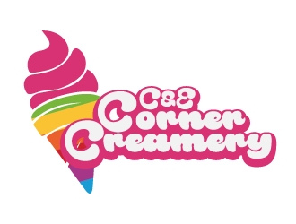 C & E Corner Creamery logo design by ElonStark