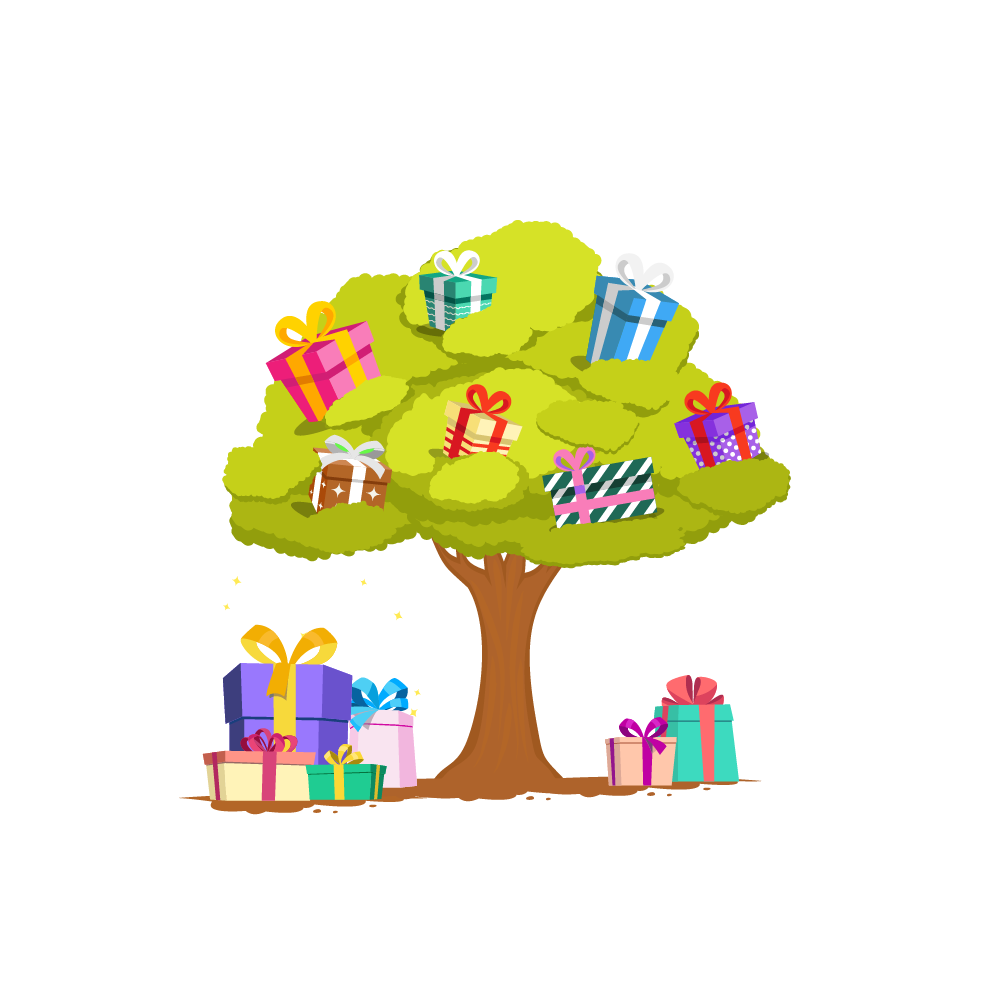 Tree with Gifts  logo design by AnuragYadav