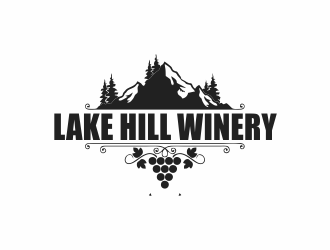 Lake Hill Winery logo design by giphone