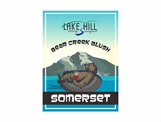 Lake Hill Winery logo design by gitzart