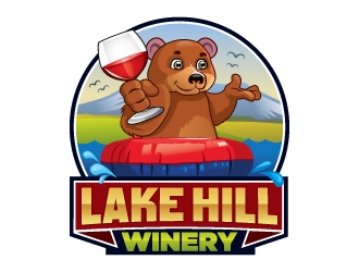 Lake Hill Winery logo design by Suvendu