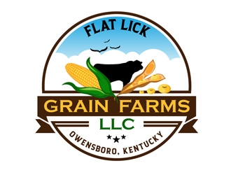 Flat Lick Grain Farms, LLC logo design by DreamLogoDesign