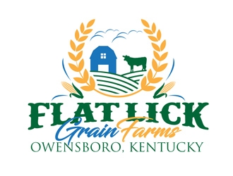 Flat Lick Grain Farms, LLC logo design by DreamLogoDesign