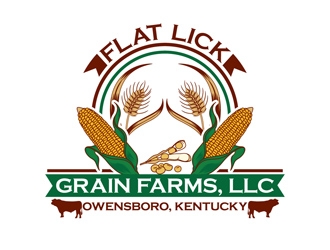 Flat Lick Grain Farms, LLC logo design by DreamLogoDesign