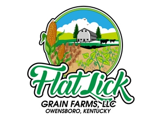 Flat Lick Grain Farms, LLC logo design by DreamLogoDesign