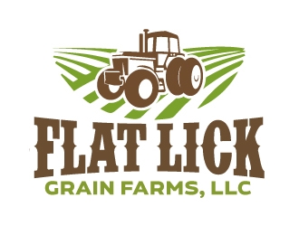 Flat Lick Grain Farms, LLC logo design by ElonStark