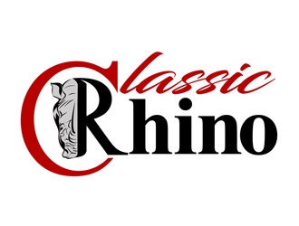 Classic Rhino logo design by DreamLogoDesign