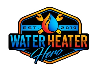 Water Heater Hero logo design by DreamLogoDesign