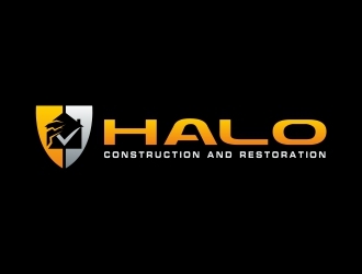 Halo Construction and Restoration logo design by adwebicon