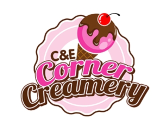 C & E Corner Creamery logo design by ingepro