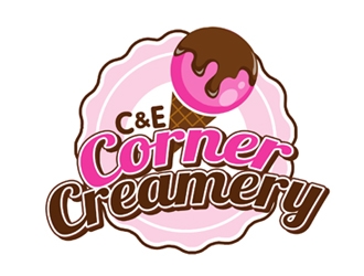 C & E Corner Creamery logo design by ingepro