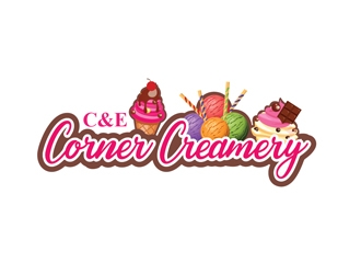 C & E Corner Creamery logo design by Roma