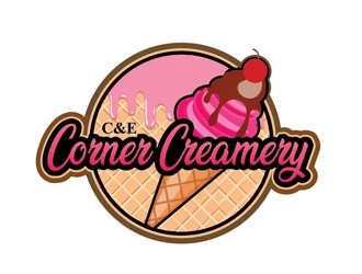 C & E Corner Creamery logo design by Roma