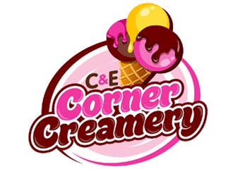 C & E Corner Creamery logo design by ingepro