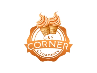 C & E Corner Creamery logo design by fawadyk