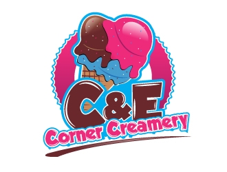 C & E Corner Creamery logo design by 35mm