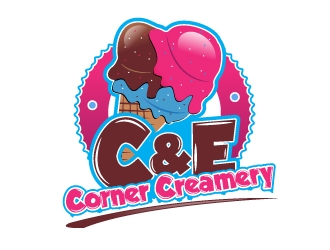 C & E Corner Creamery logo design by 35mm