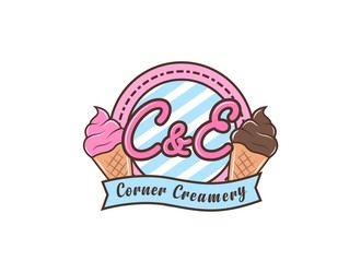 C & E Corner Creamery logo design by ksantirg