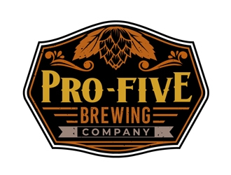 Pro Five Brewing Company logo design by DreamLogoDesign