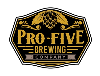 Pro Five Brewing Company logo design by DreamLogoDesign