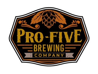 Pro Five Brewing Company logo design by DreamLogoDesign