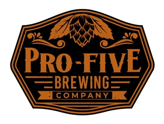 Pro Five Brewing Company logo design by DreamLogoDesign